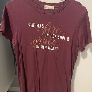 Altar'd State Burgundy Graphic Tee